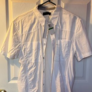 Men’s CALVIN KLEIN short sleeve button down **NEW w/tags L